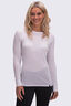 Macpac Women's Geothermal Long Sleeve Top, White, hi-res