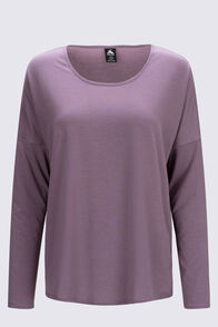 Macpac Women's Eva Long Sleeve T-Shirt, Black Plum, hi-res