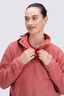 Macpac Women's Heritage Snap Fleece Pullover, Mineral Red Heather, hi-res