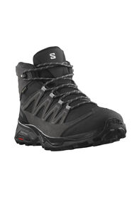 Salomon Men's X Ward Leather GTX Mid Hiking Boots, Phantom/Black/Magnet, hi-res