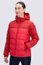 Macpac Women's Halo Hooded Down Jacket ♺, Poinsetta/Lava Falls, hi-res