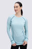 Macpac Women's Geothermal Long Sleeve Top, Aqua Haze, hi-res