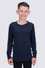 Macpac Kids' Geothermal Long Sleeve Top, Navy, hi-res