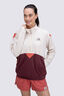 Macpac Women's Originals Fleece Pullover, Almond Milk/Decadent Chocolate, hi-res