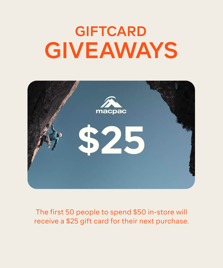 The first 50 people to spend $50 in-store will receive a $25 gift card for their next purchase.