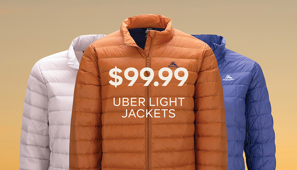 $99.99 UBER LIGHT JACKETS