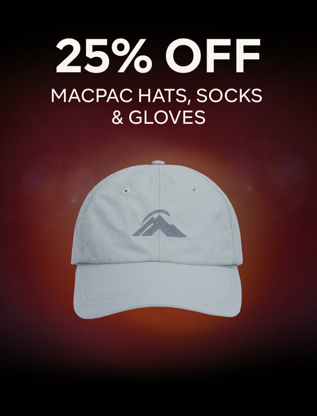 25% OFF MACPAC HATS, SOCKS & GLOVES