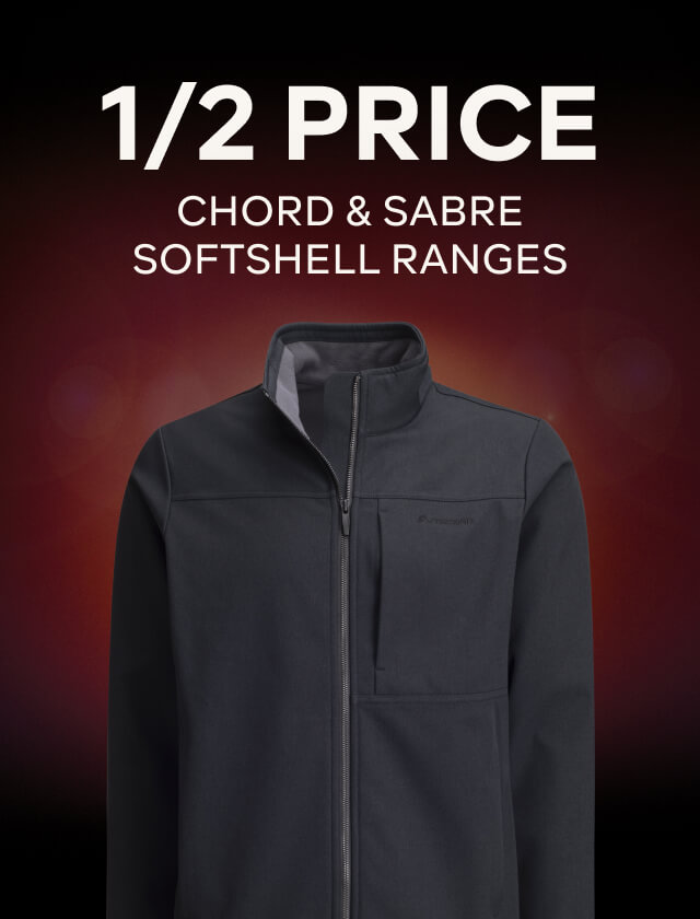 1/2 PRICE CHORD & SABRE SOFTSHELL RANGES