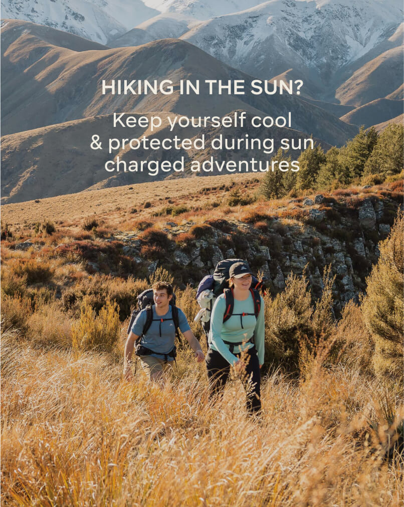 HIKING IN THE SUN KEEP YOURSELF COOL & PROTECTED